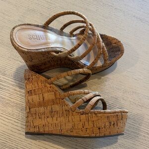 SCHUTZ Cork Wedge Sandals